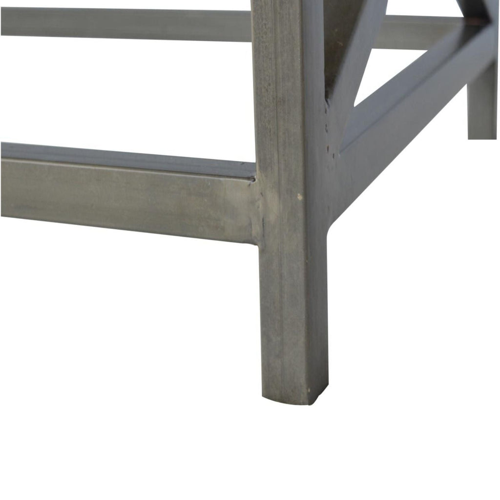 Cross Metal Coffee Table - Pewter by Unique Piece Furniture