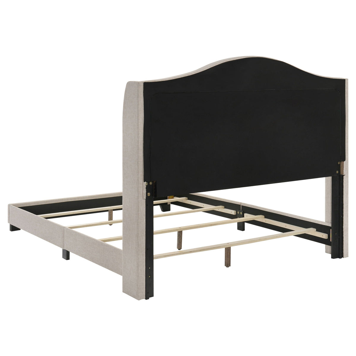 Sonoma Upholstered Queen Wingback Bed Beige by Unique Piece Furniture