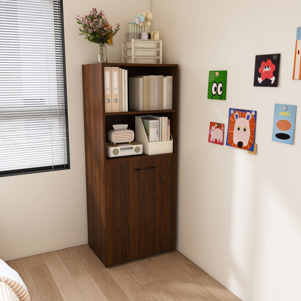 Stretchable Office Desk With Storage Shelves And Mobile Wheels by Unique Piece Furniture