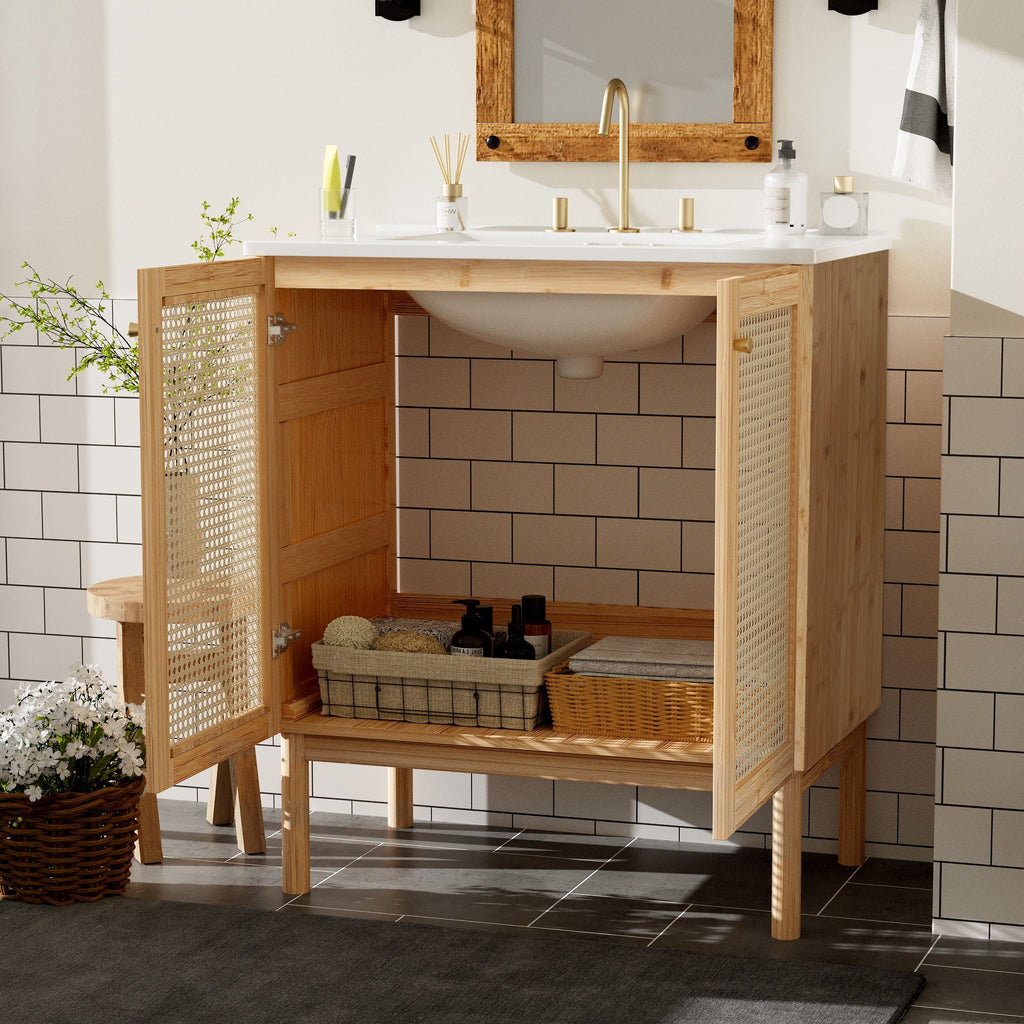 Bathroom Vanity Cabinet With Doors, Soft Close Design by Unique Piece Furniture