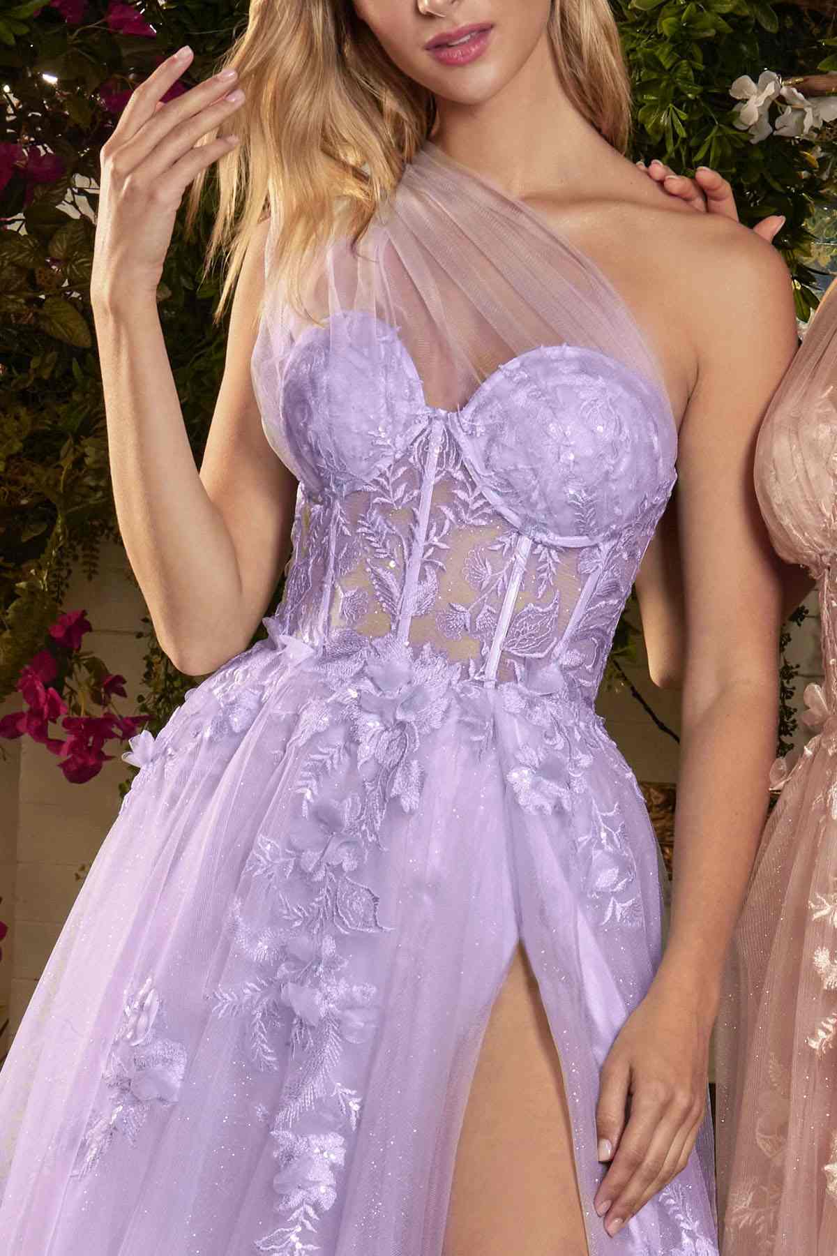 Andrea & Leo A1053 Leila A-Line Ball Gown One Shoulder by DiscountDressShop