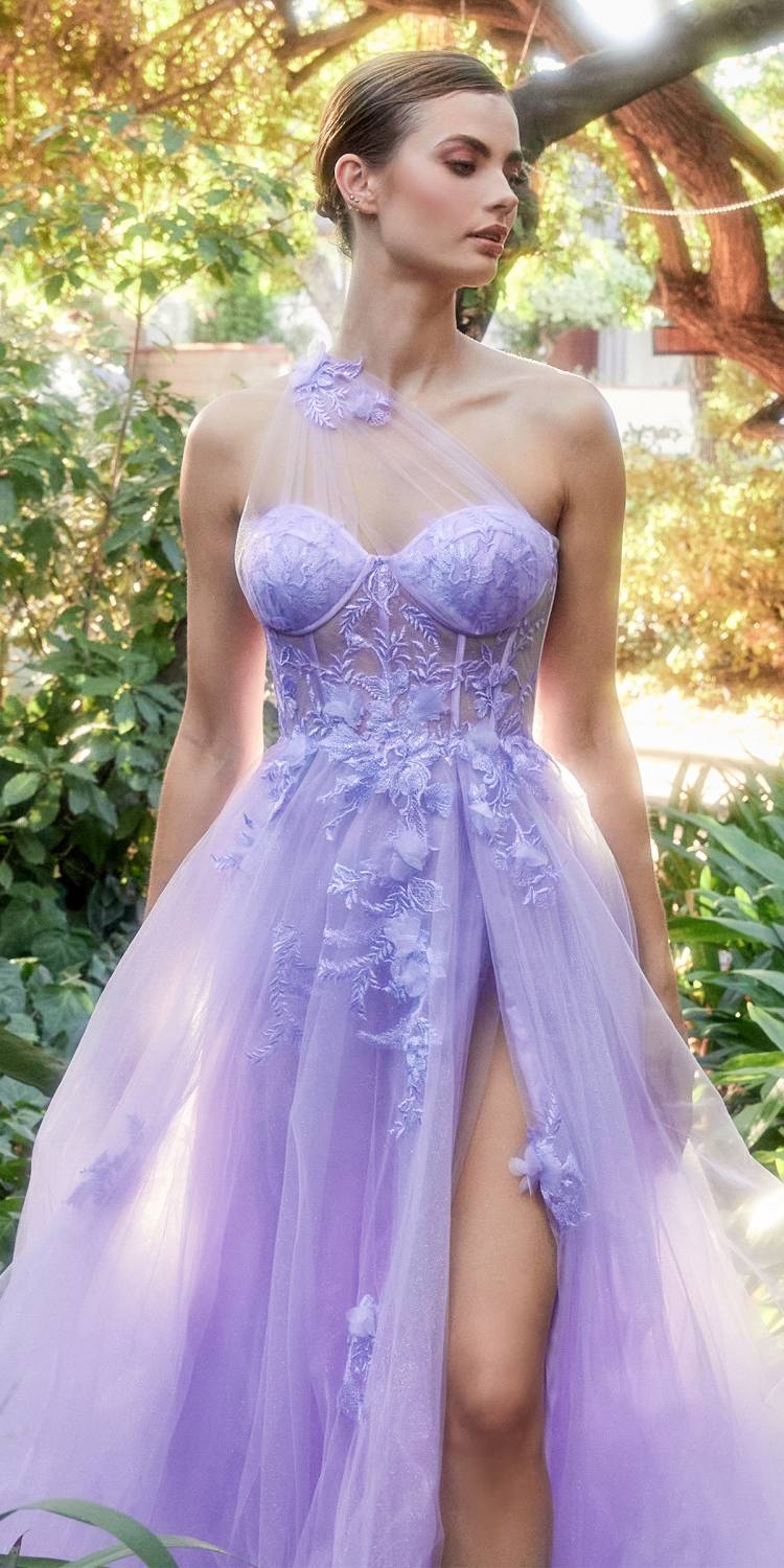Andrea & Leo A1053 Leila A-Line Ball Gown One Shoulder by DiscountDressShop