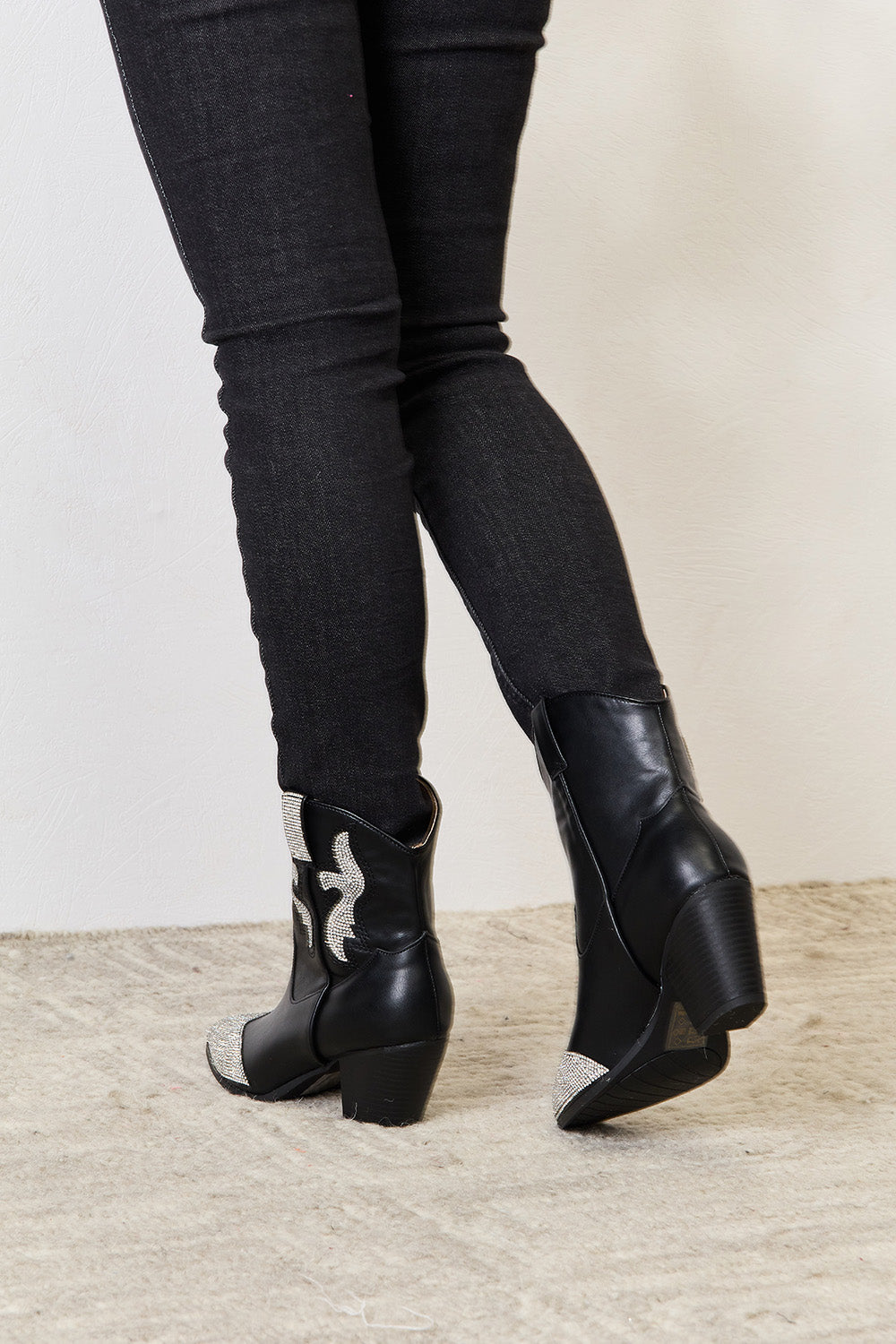East Lion Corp Rhinestone Pointed Boots by Wild and Free Boutique