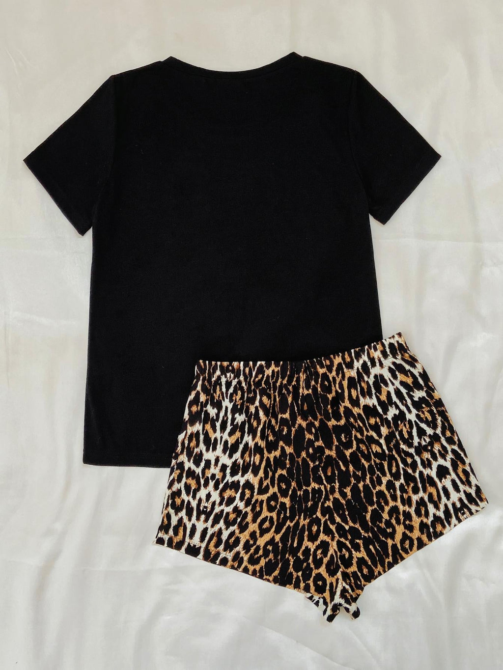 Leopard Lip Graphic Top and Shorts Lounge Set by Wild and Free Boutique