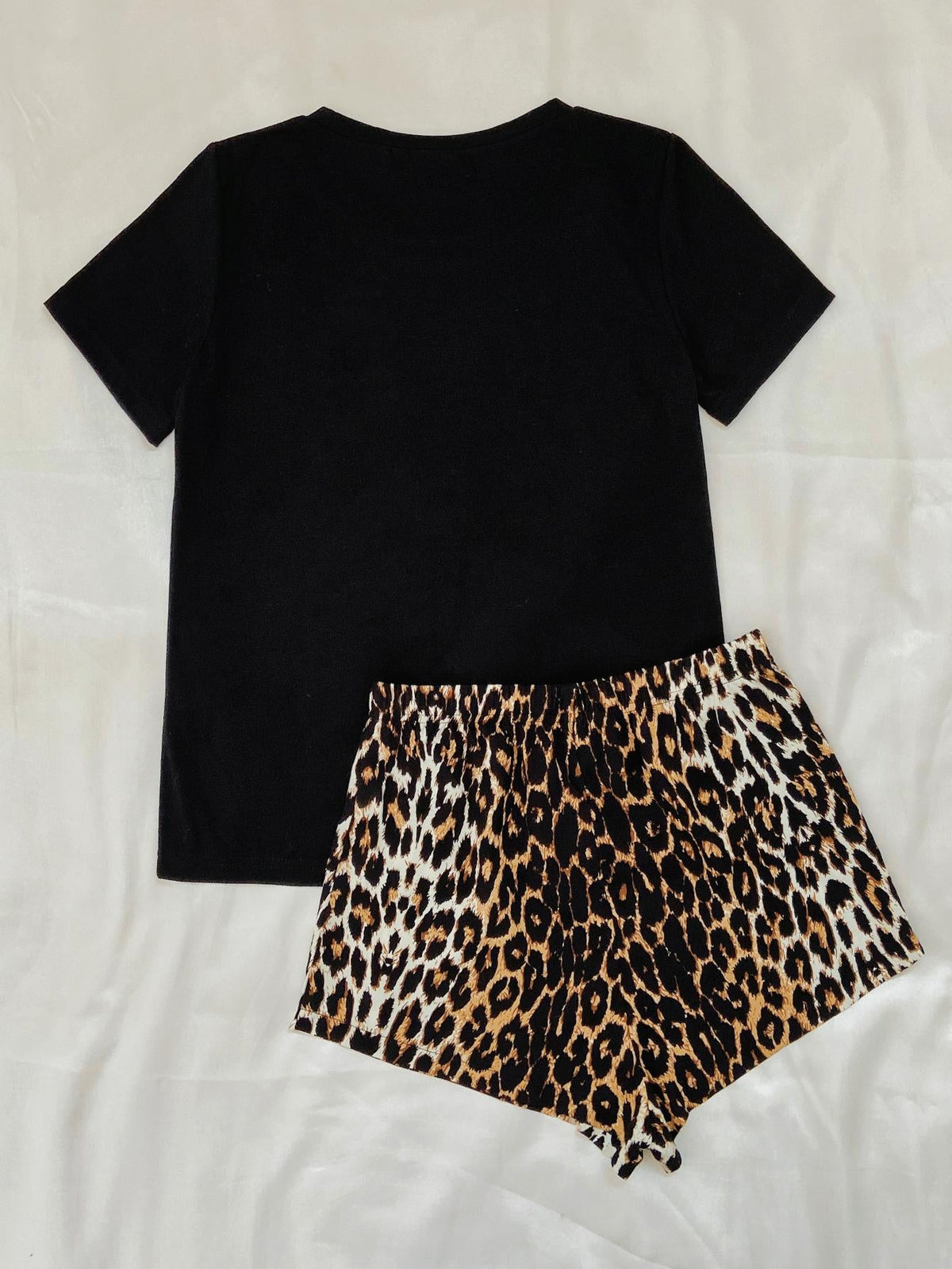 Leopard Lip Graphic Top and Shorts Lounge Set by Wild and Free Boutique