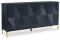 Loirwick - Accent Cabinet - Dark Blue by Unique Piece Furniture