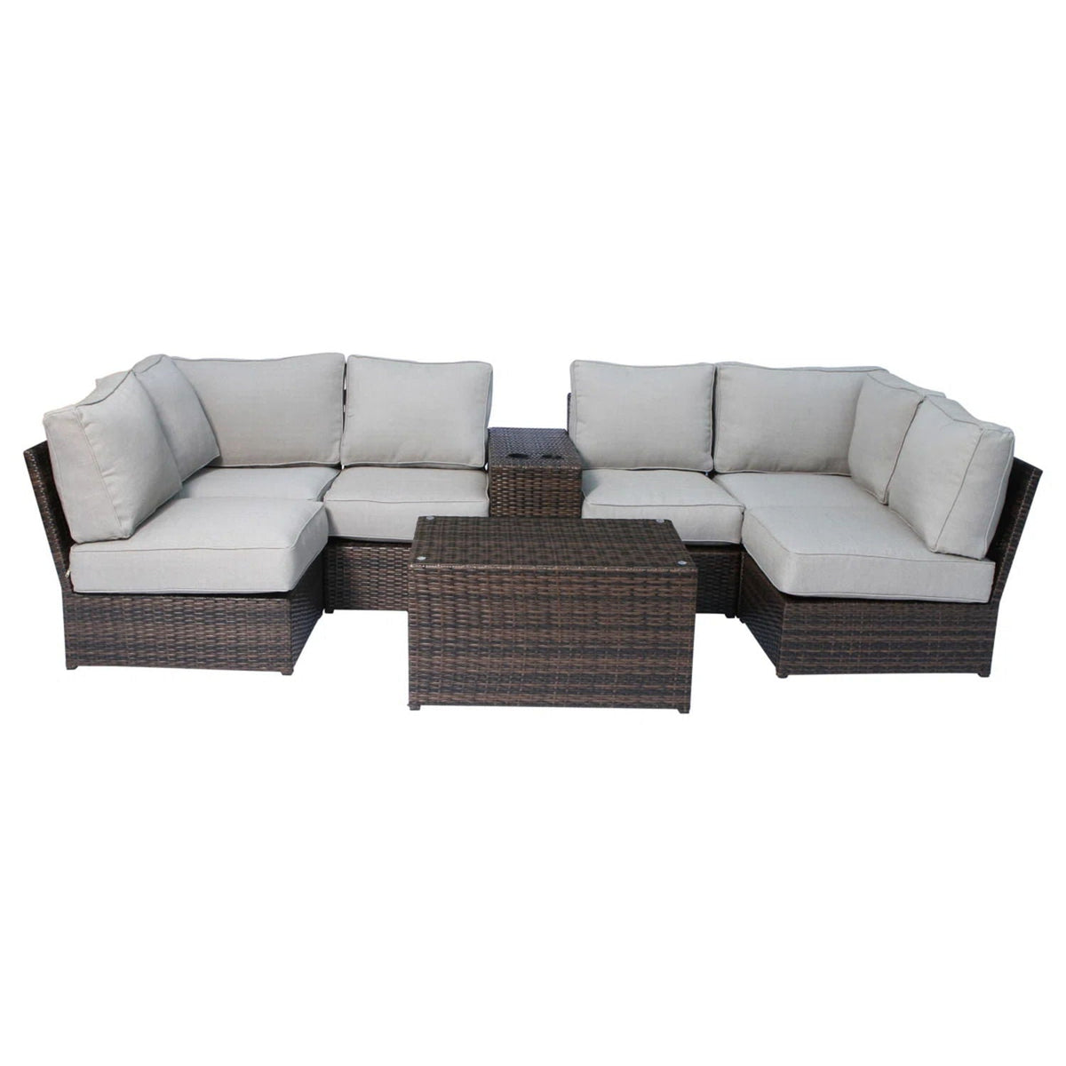 Stylish Modular Wicker Patio Seating Group by Unique Piece Furniture