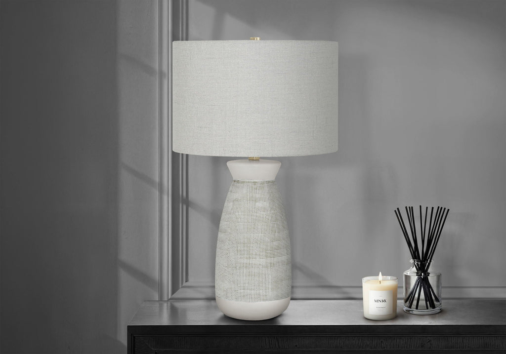 Lighting, Table Lamp, Ceramic, Contemporary - Gray by Unique Piece Furniture