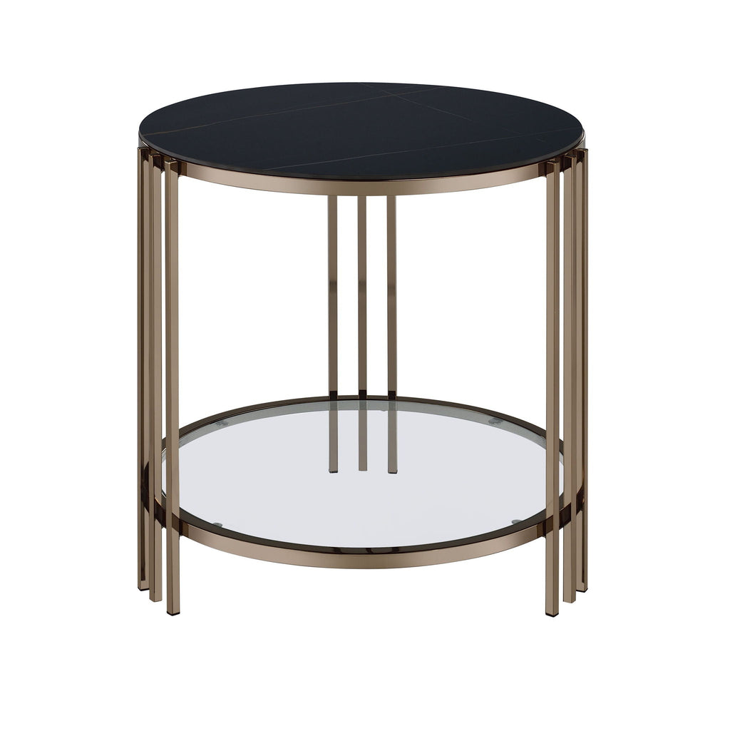 Abisha - Sintered Stone Top Round Table by Unique Piece Furniture