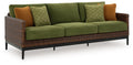 Horizon Hall - Sofa With Cushion - Brown / Green by Unique Piece Furniture
