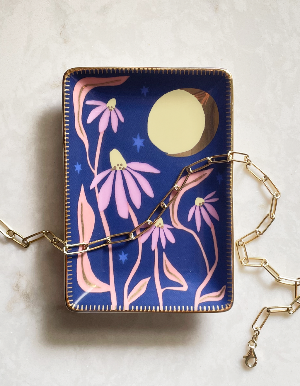 Fleur Porcelain Trinket Dish by Terra Cotta Botanical Boutique
