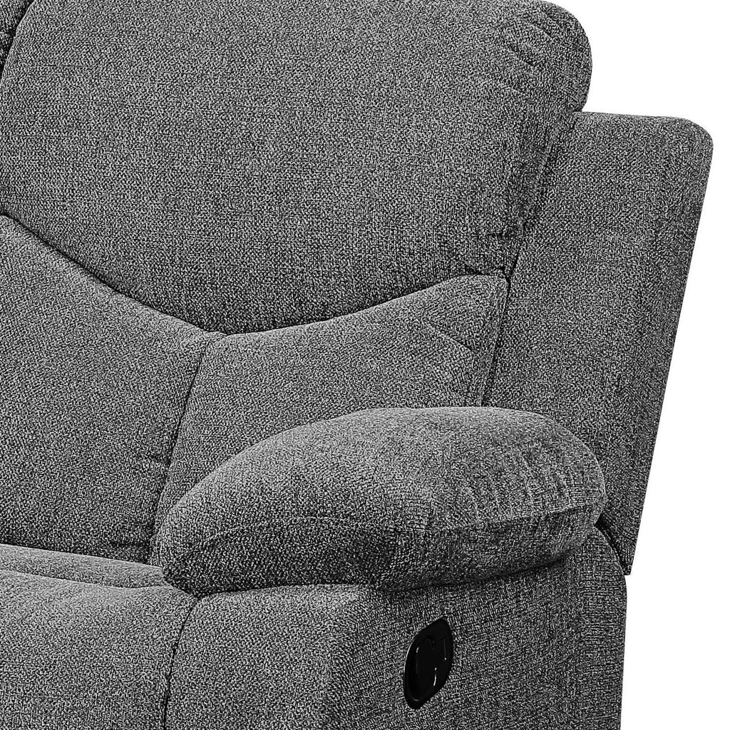 Kalen - Chenille Loveseat With Console - Gray by Unique Piece Furniture