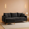 Gray Reversible Sleeper Sectional With Storage Chaise by ShipItFurniture
