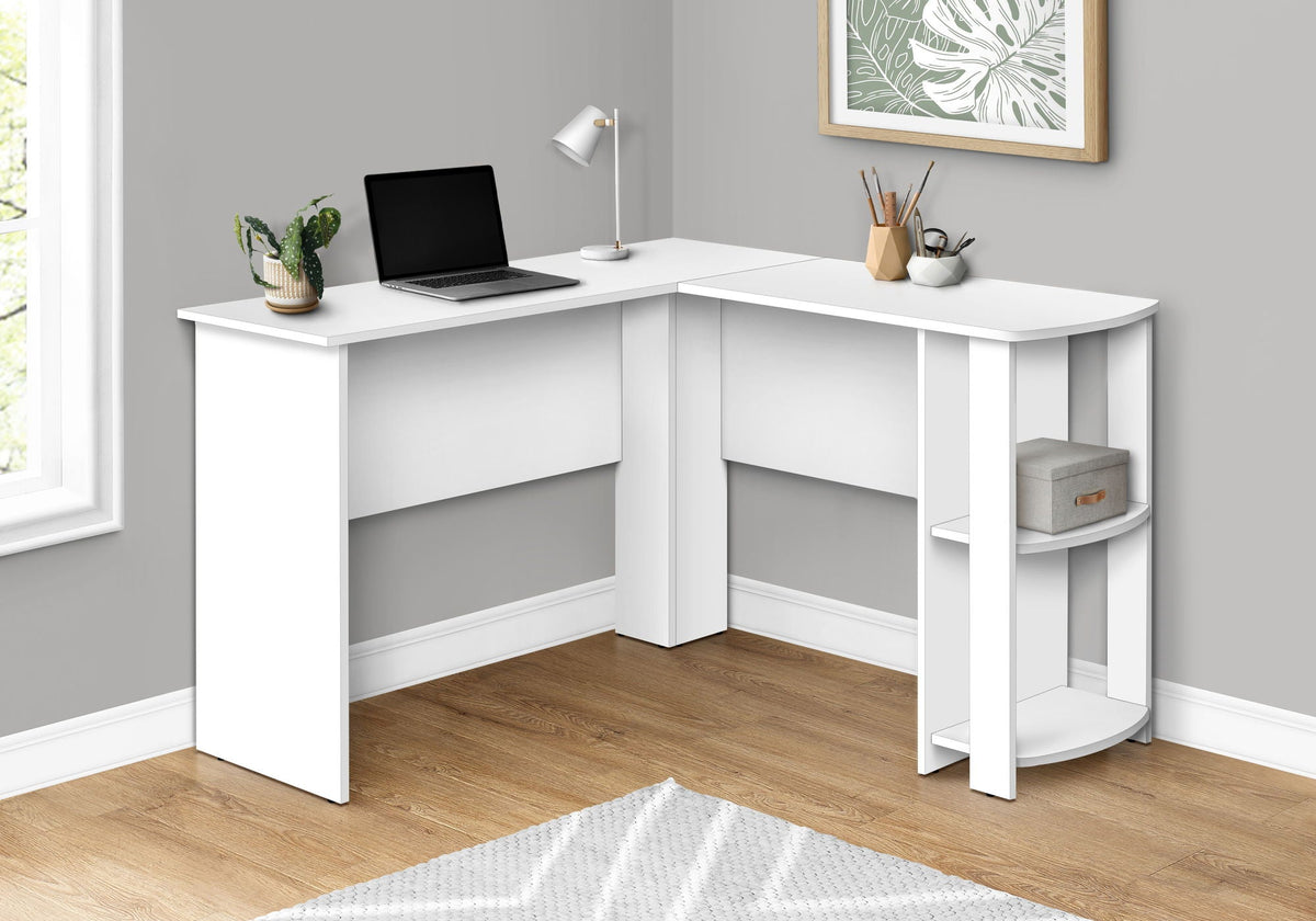 Computer Desk, Home Office, Corner, Storage Shelves, L Shape, Laptop, Contemporary & Modern by Unique Piece Furniture