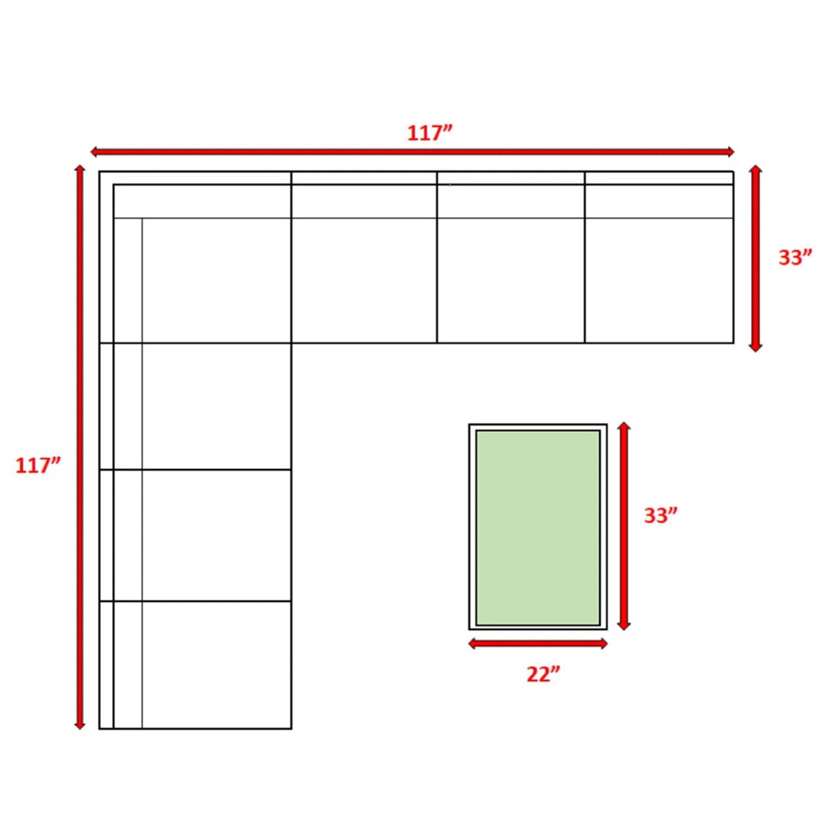 Comfortable Modern Patio Rattan Sectional Set With Cushions by Unique Piece Furniture