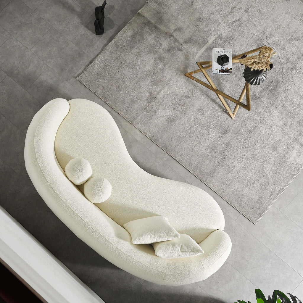 Drake - Japandi Style Curvy Boucle Sofa by Unique Piece Furniture
