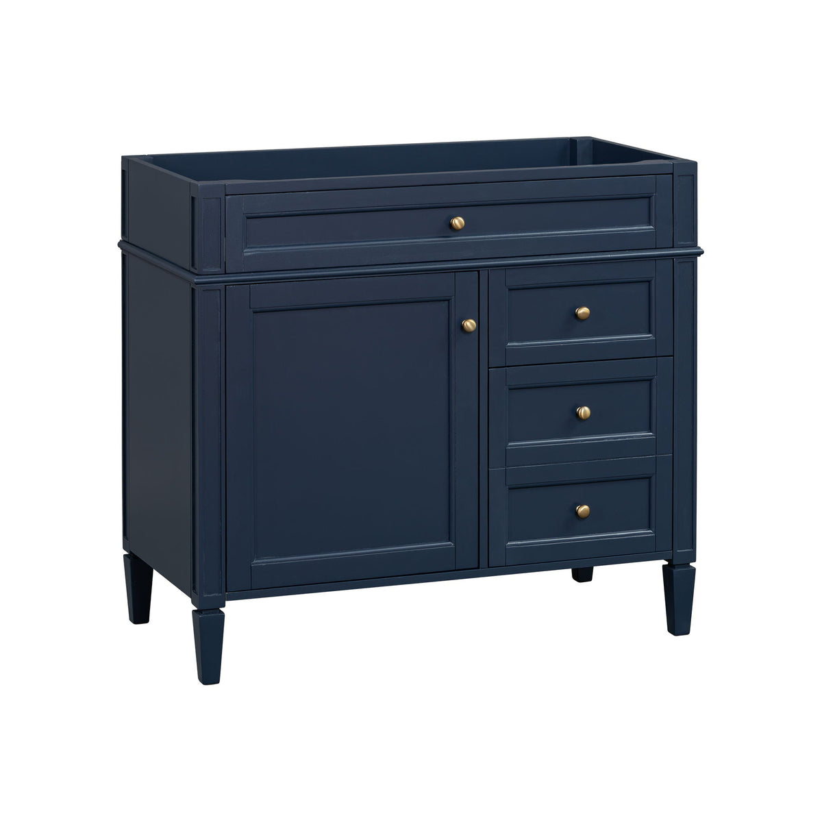 Bathroom Vanity With 2 Drawers And Tip-Out Drawer, Storage Cabinet by Unique Piece Furniture