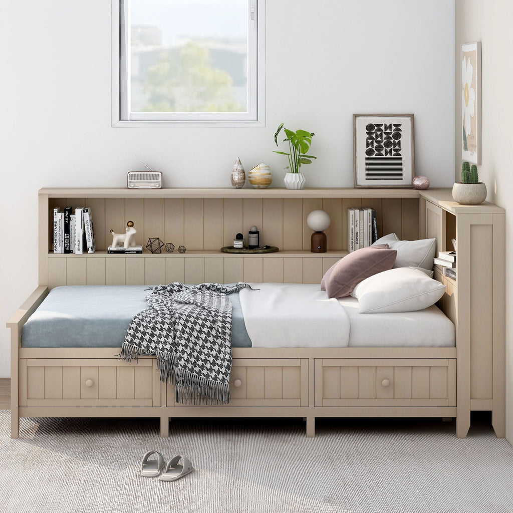Daybed With Storage Shelves by Unique Piece Furniture
