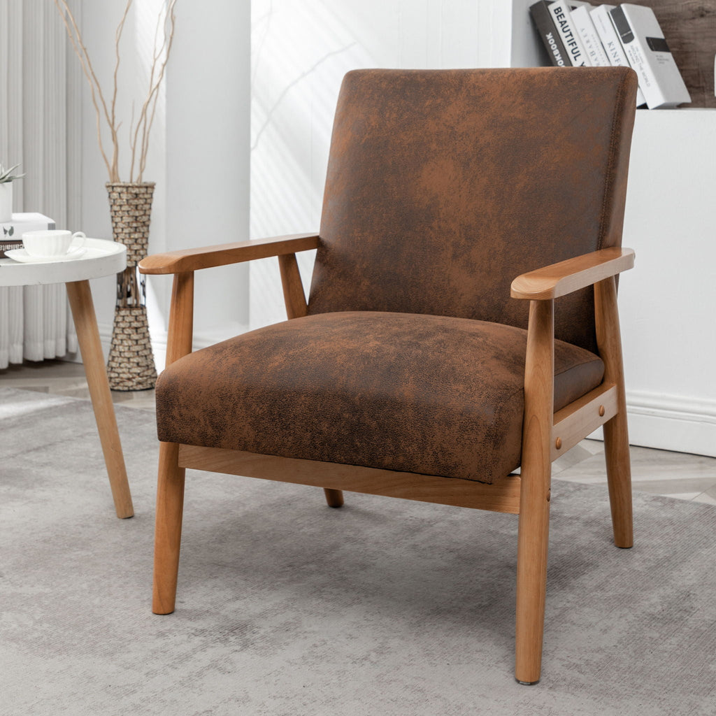 Wide Arm Chair - Light Brown by Unique Piece Furniture