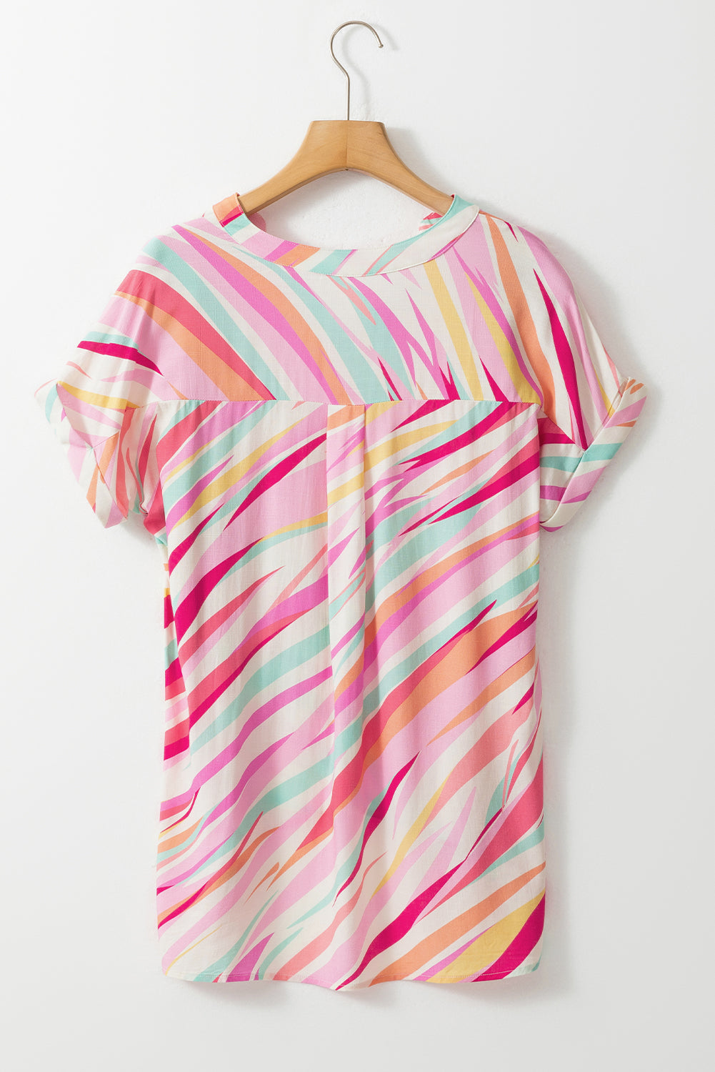 Multicolour Abstract Print High Low Blouse by Wild and Free Boutique