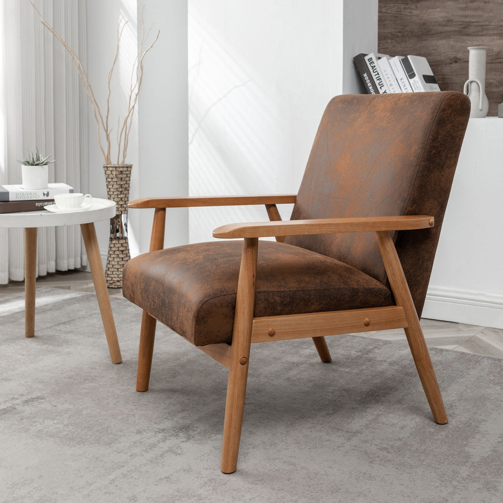Wide Arm Chair - Light Brown by Unique Piece Furniture