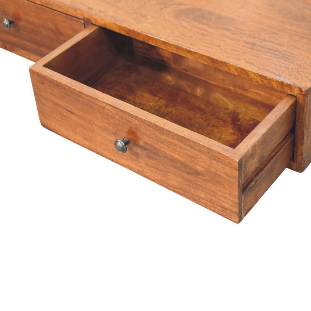 Lunar - 2 Drawer Wall Mounted Console - Brown by Unique Piece Furniture