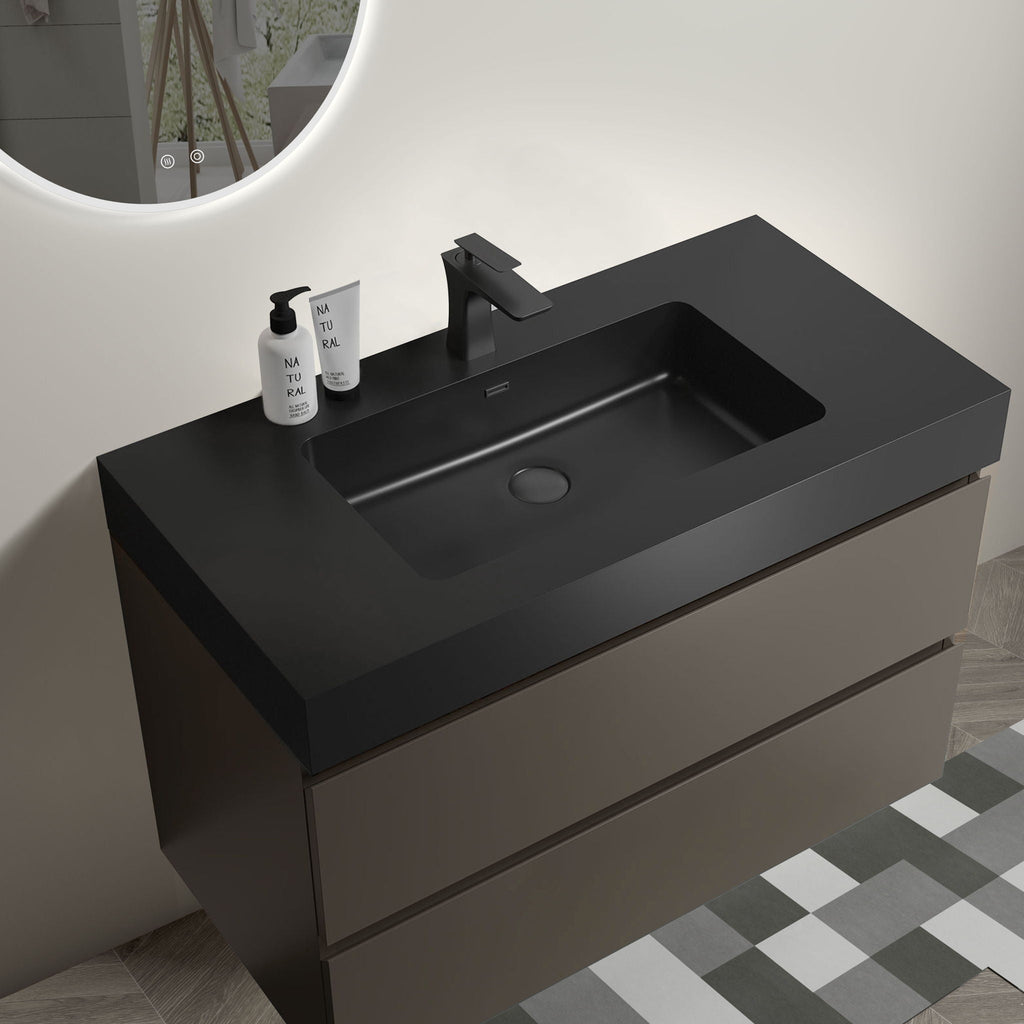 Alice - Bathroom Vanity With Sink, Wall Mounted, Floating by Unique Piece Furniture