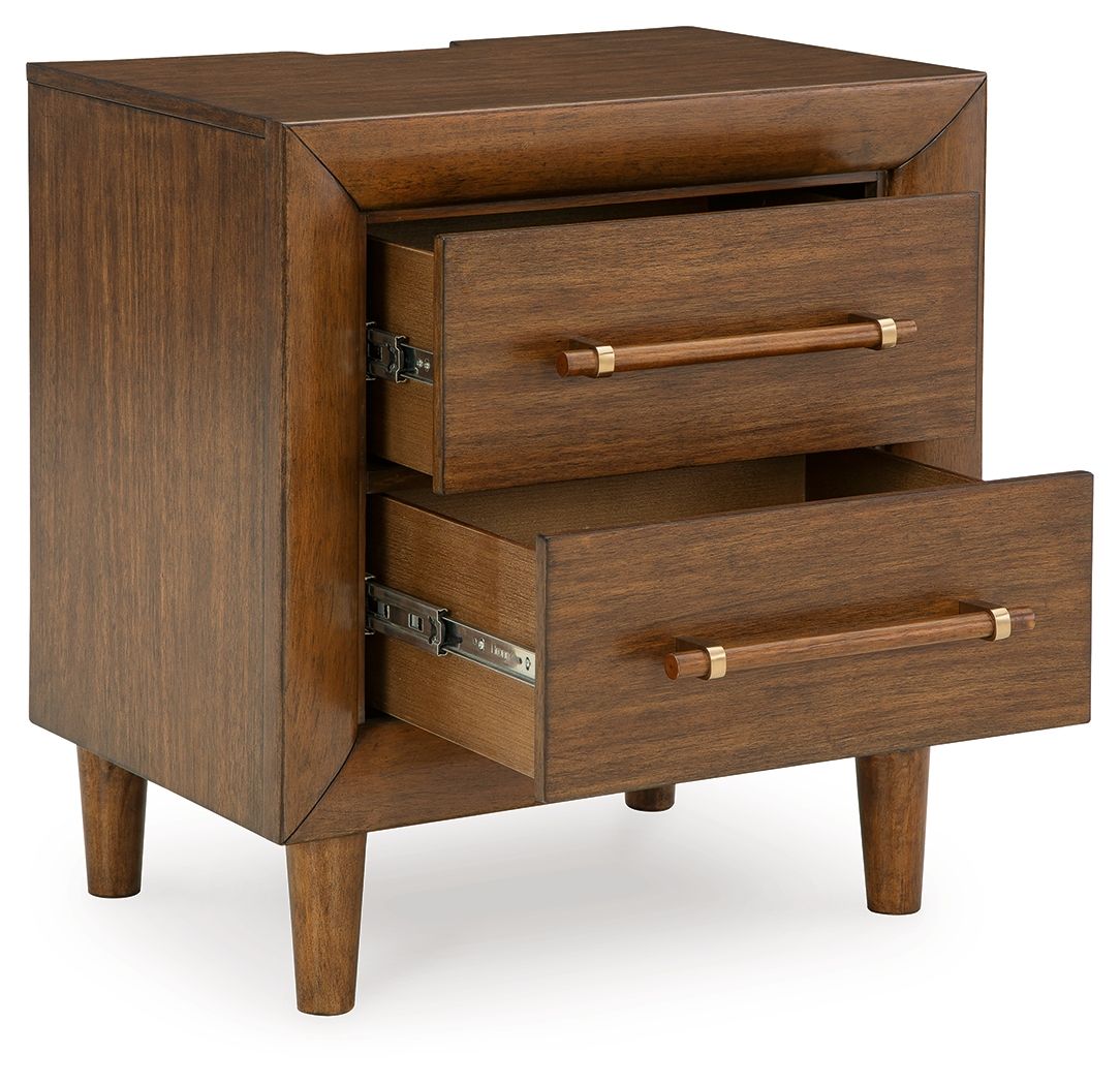 Lyncott - Two Drawer Night Stand - Brown by Unique Piece Furniture