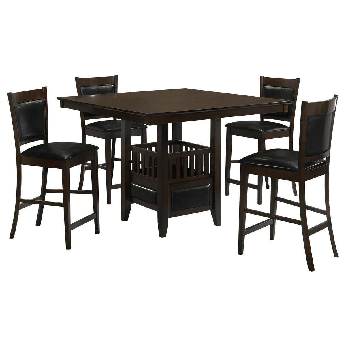 Jaden 5-piece Square Counter Height Dining Set Espresso by Unique Piece Furniture