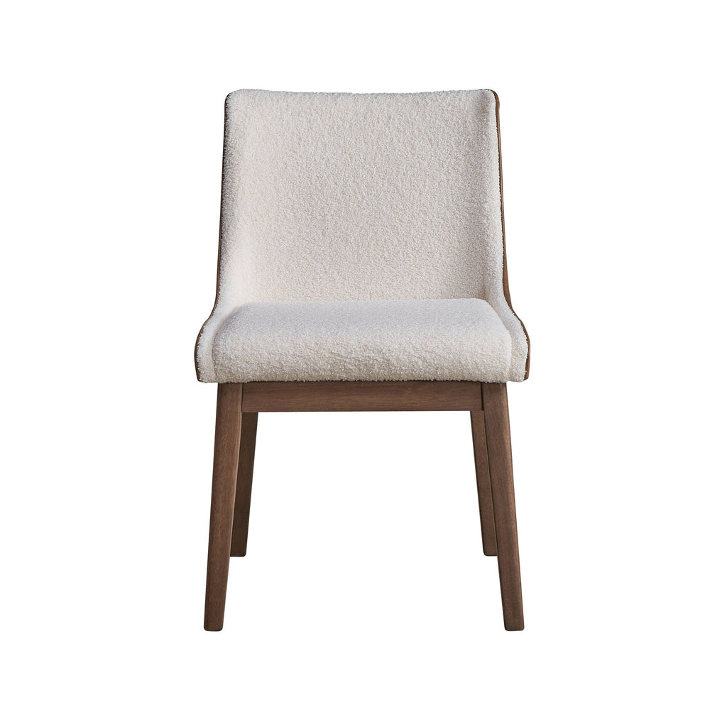 Ginny - Boucle Velvet Side Chair (Set of 2) - Walnut by Unique Piece Furniture