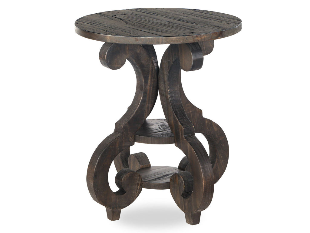 Bellamy - Round Accent End Table - Peppercorn by Unique Piece Furniture