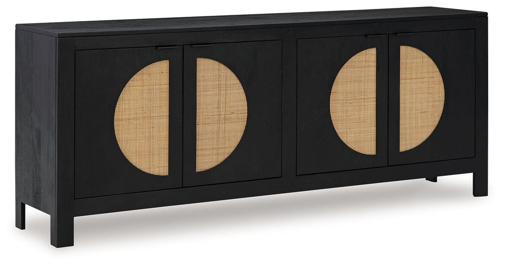 Cliffiings - Accent Cabinet - Black / Natural by Unique Piece Furniture