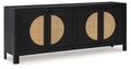 Cliffiings - Accent Cabinet - Black / Natural by Unique Piece Furniture