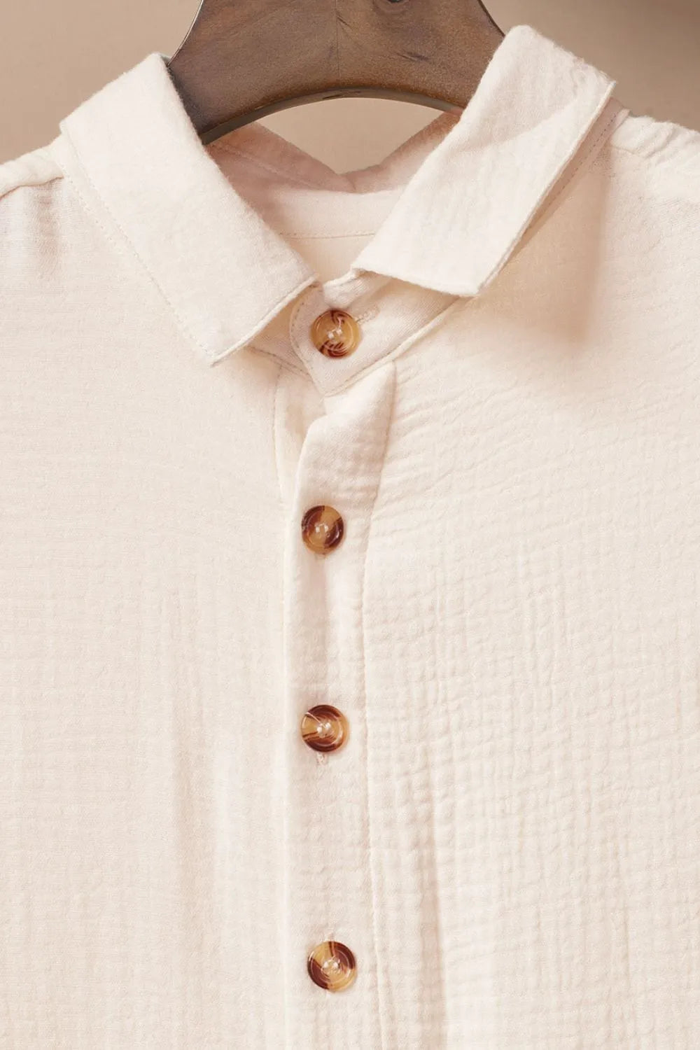 Button Down Short Sleeve Midi Shirt Dress by Simply Love