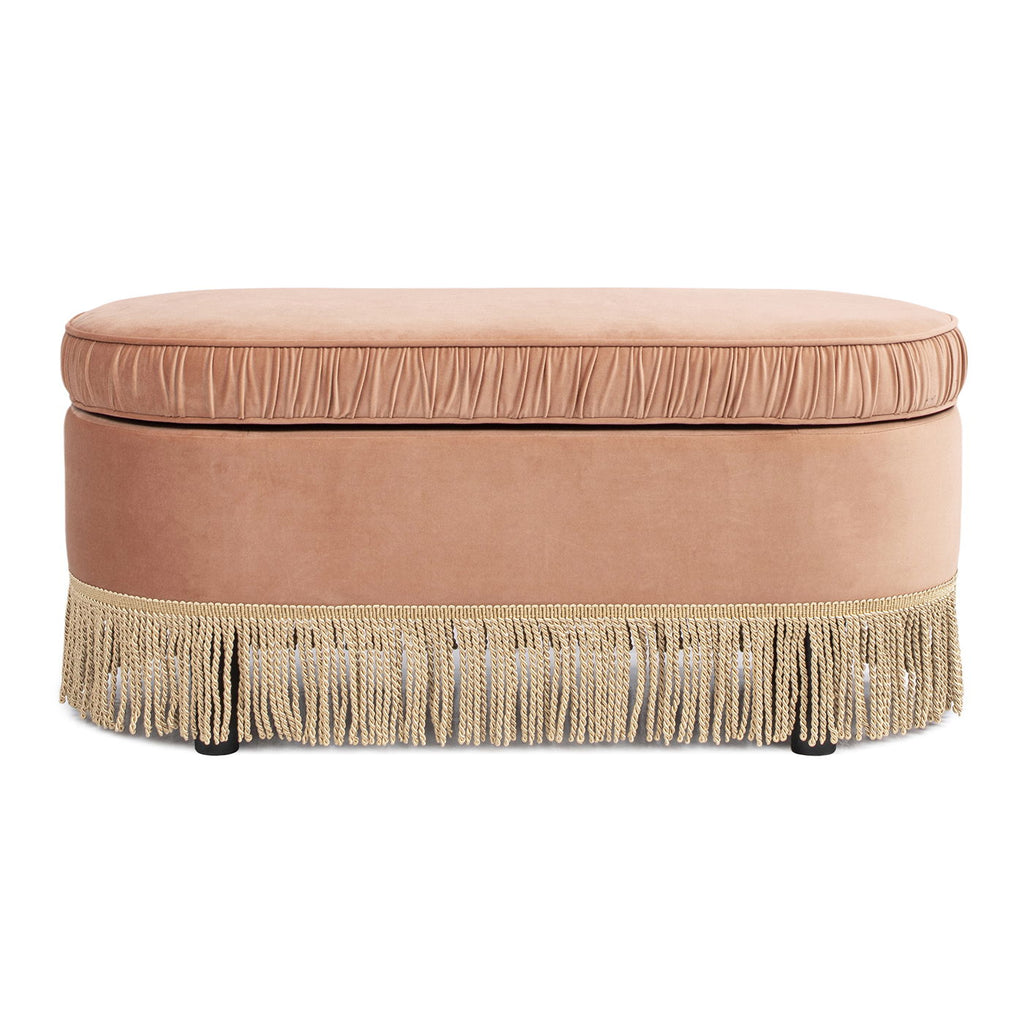 Serena - Contemporary Design Oval Storage Bench Ottoman by Unique Piece Furniture