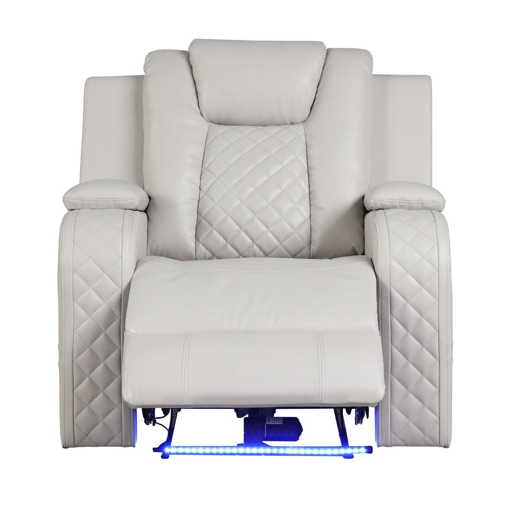 Benz - LED & Power Recliner Chair With Adjustable Headrest by Unique Piece Furniture