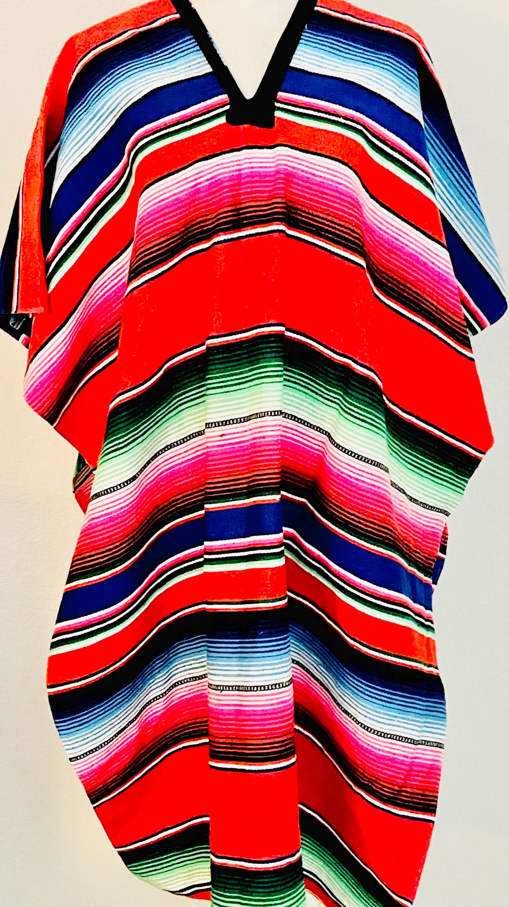 Adult Mexican Saltillo Poncho Sarape Poncho Sarape Saltillo Mexicano by Chica Mexico