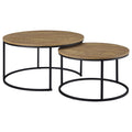 Lainey 2-piece Round Nesting Coffee Table Mango by Unique Piece Furniture