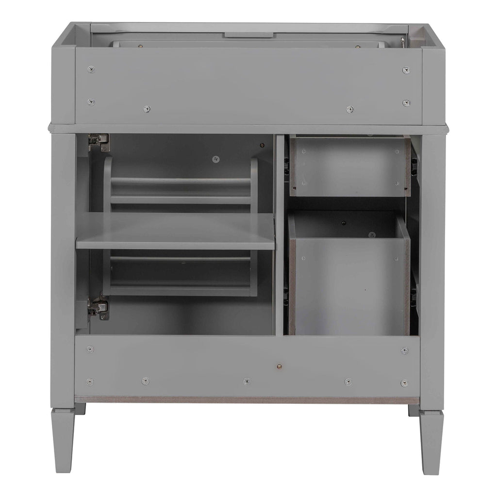 Bathroom Vanity With 2 Drawers And Tip-Out Drawer, Storage Cabinet by Unique Piece Furniture