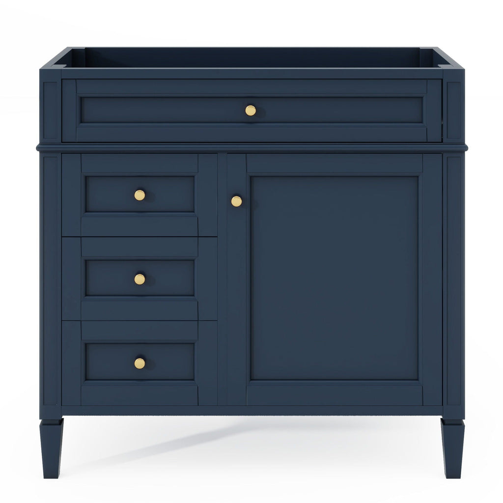 Bathroom Vanity With 2 Drawers And Tip-Out Drawer, Storage Cabinet by Unique Piece Furniture