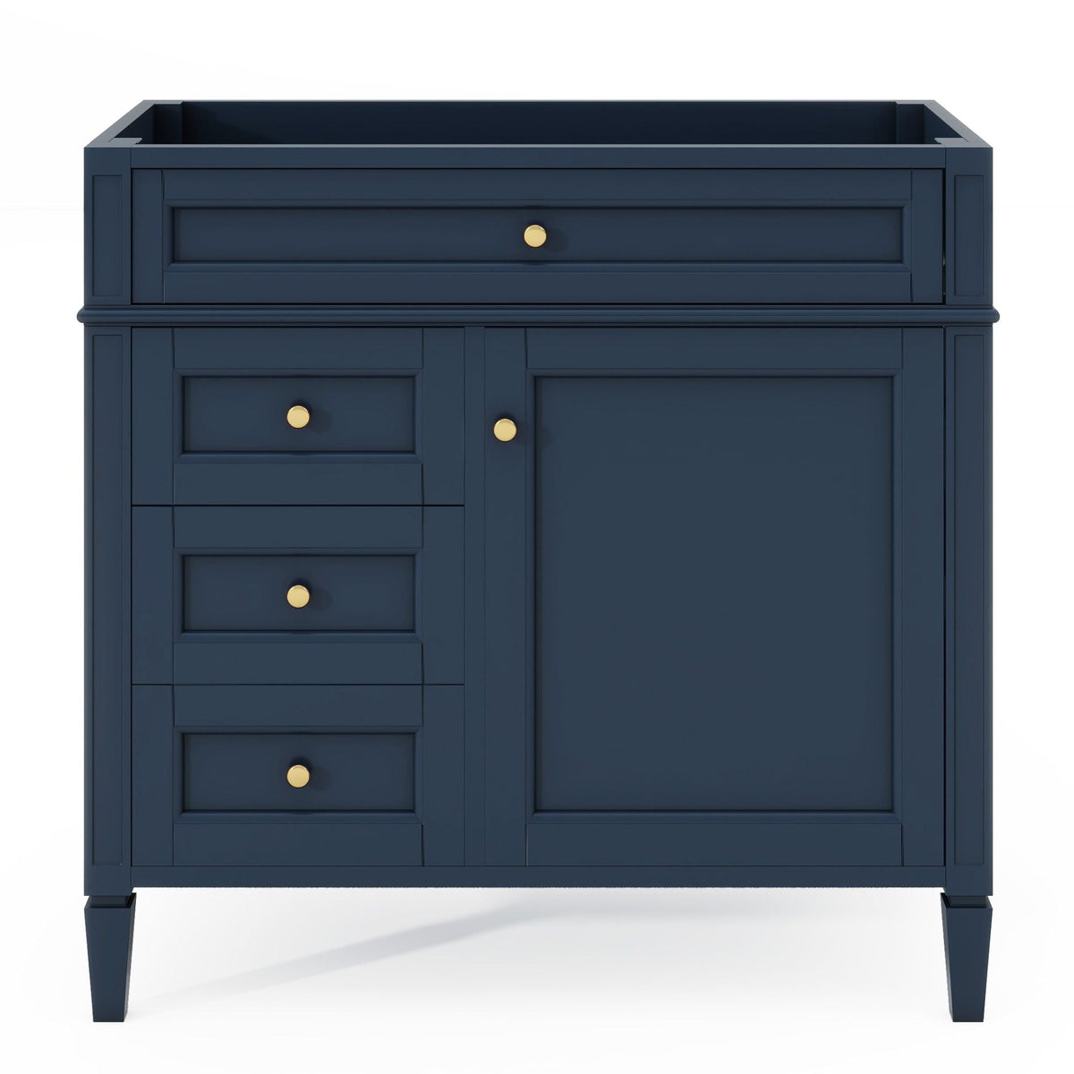 Bathroom Vanity With 2 Drawers And Tip-Out Drawer, Storage Cabinet by Unique Piece Furniture