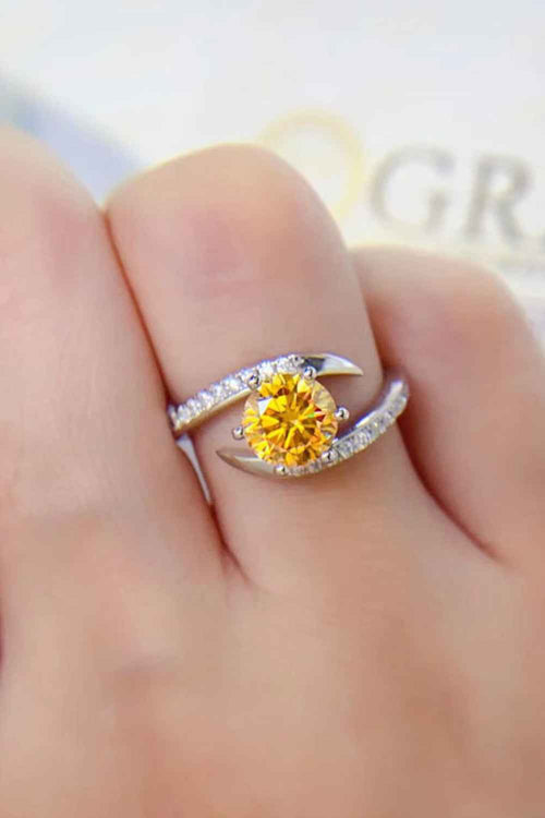 1 Carat Moissanite 925 Sterling Silver Ring by Wild and Free Boutique