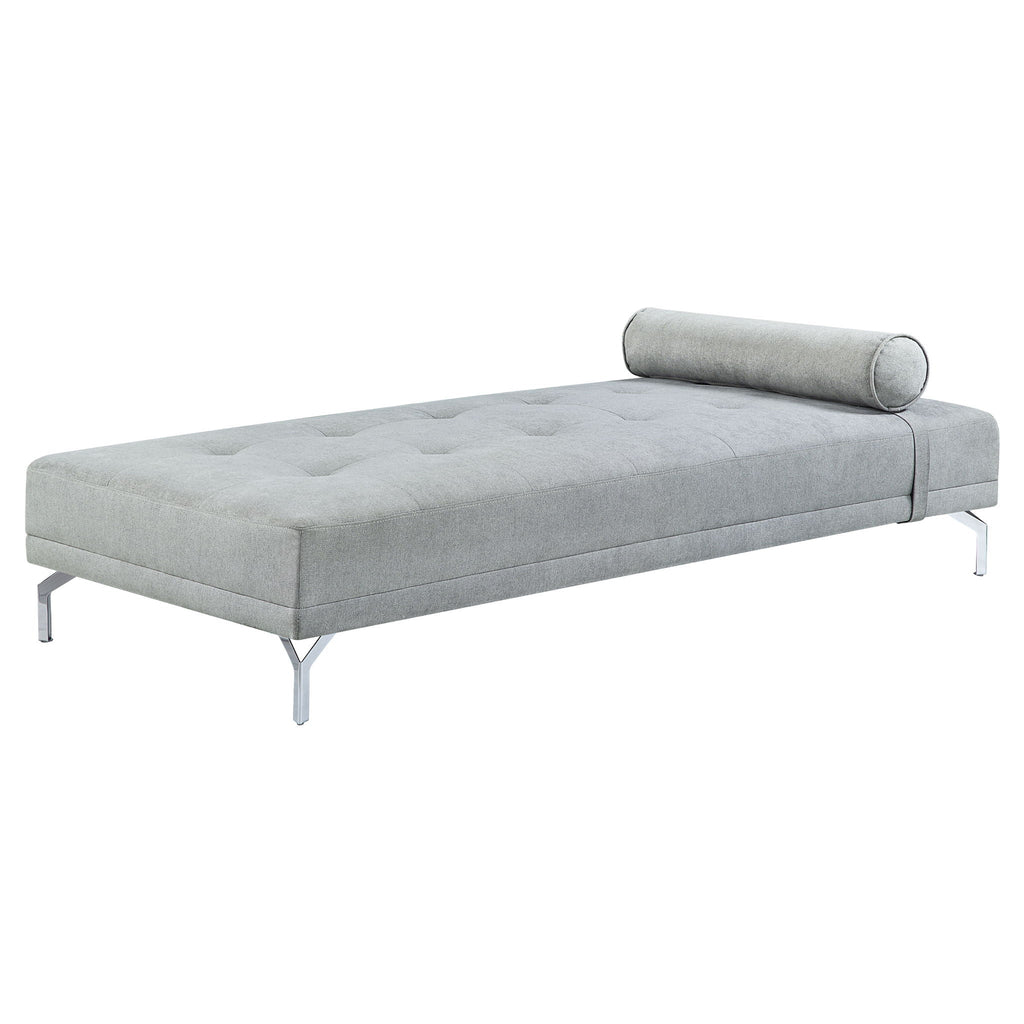 Quenti - Velvet Sofa Bed With Pillow - Gray by Unique Piece Furniture