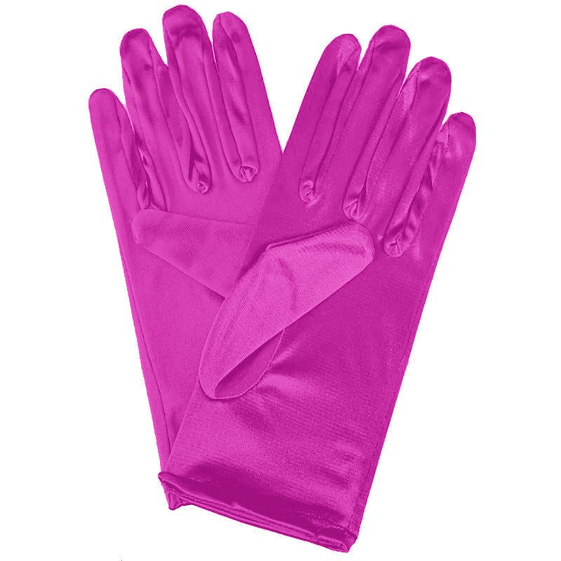 Bridal Wedding Gloves Short Satin Dress Cheongsam Gloves by My Store