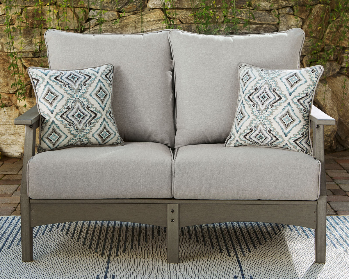 Visola - Loveseat w/Cushion - Gray by Unique Piece Furniture