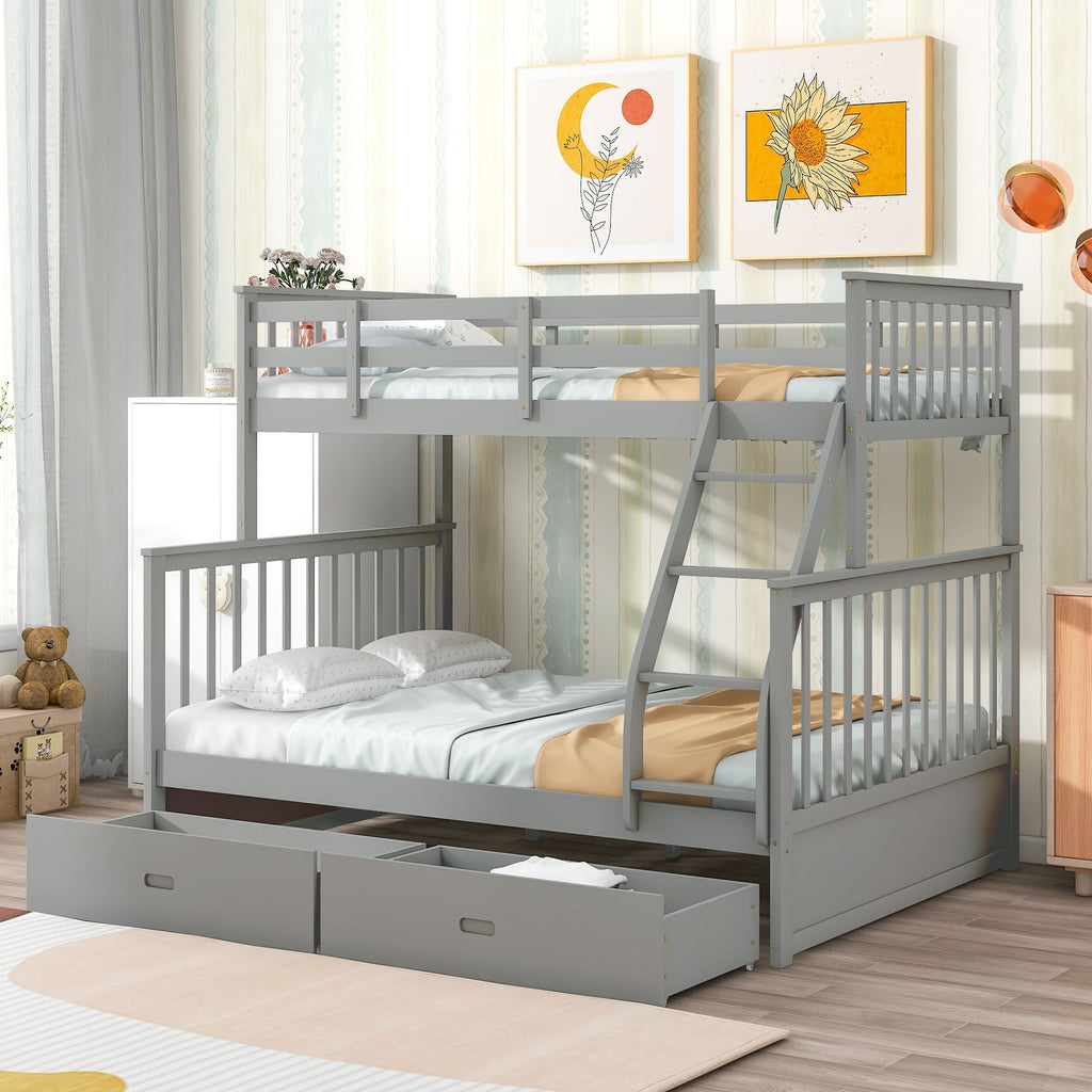 Bunk Bed With Ladder, And Safety Guard Rails by Unique Piece Furniture
