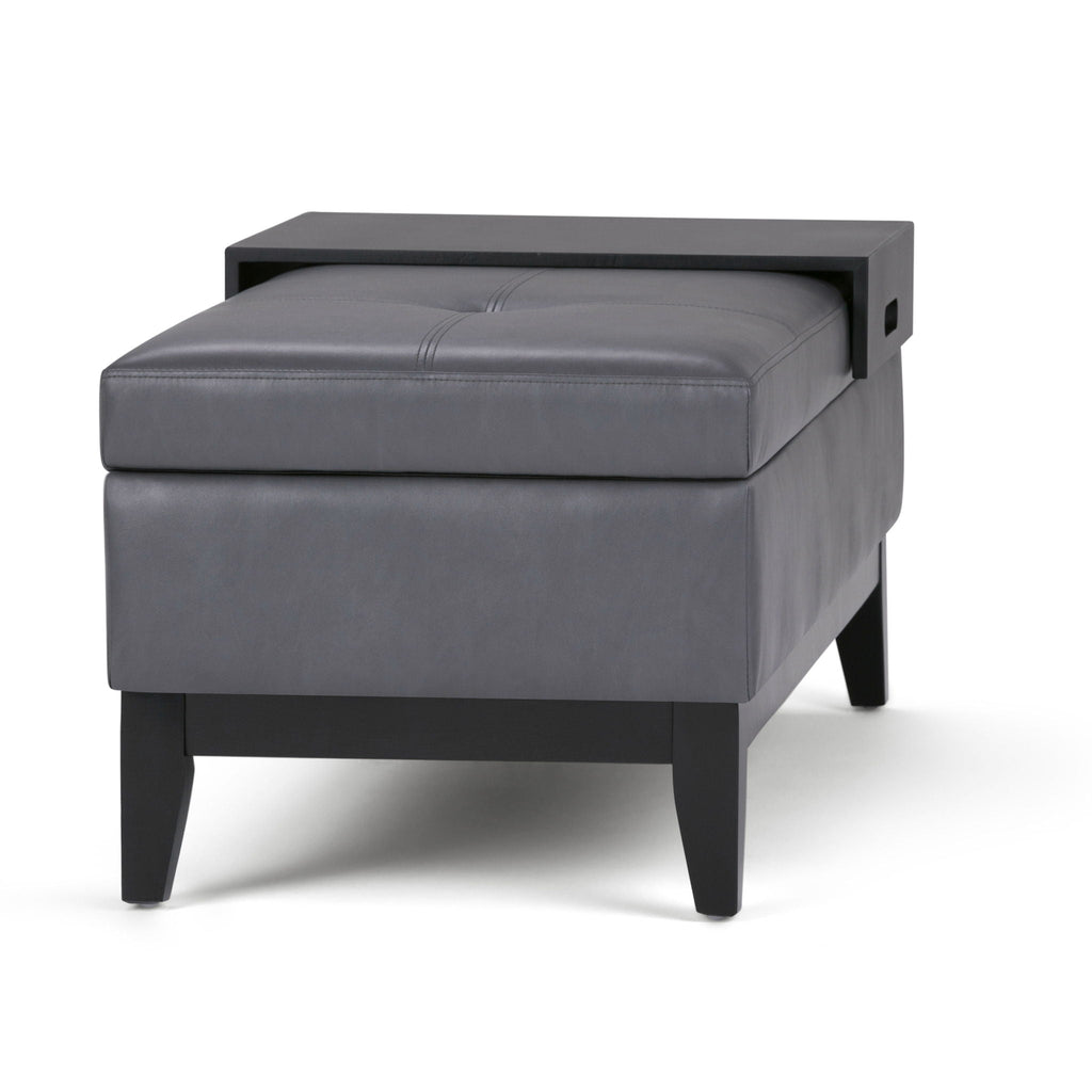 Oregon - Contemporary Storage Ottoman Bench With Tray by Unique Piece Furniture