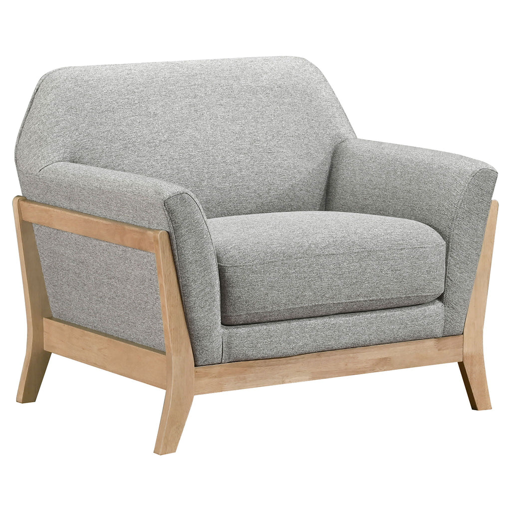 Vaughn Fabric Upholstered Flared Arm Accent Chair Grey by Unique Piece Furniture