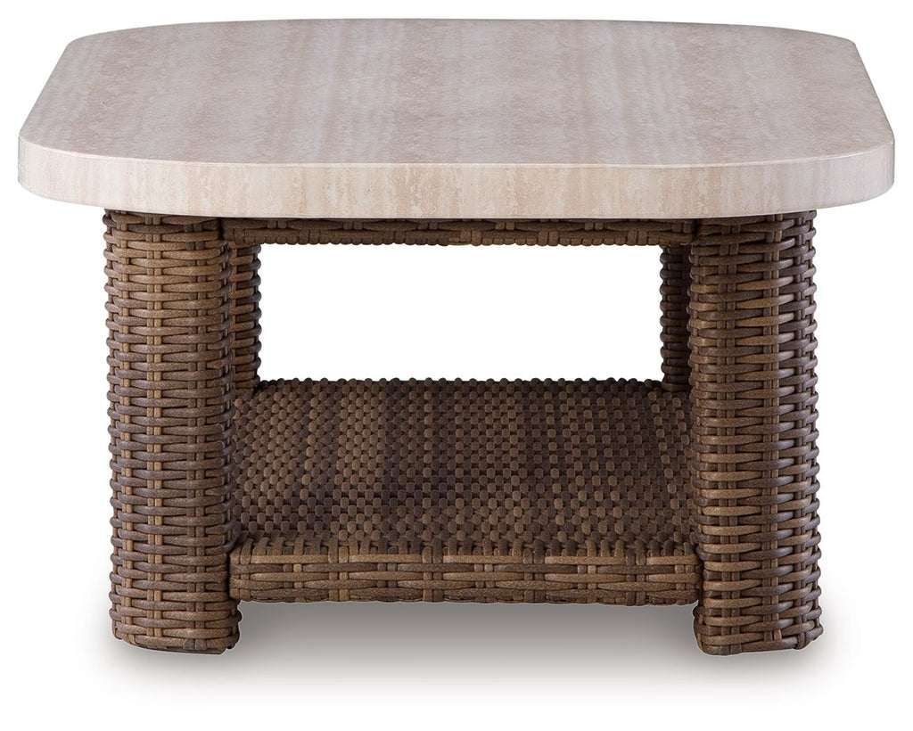 Dolan Creek - Rectangular Cocktail Table - Beige / Brown by Unique Piece Furniture