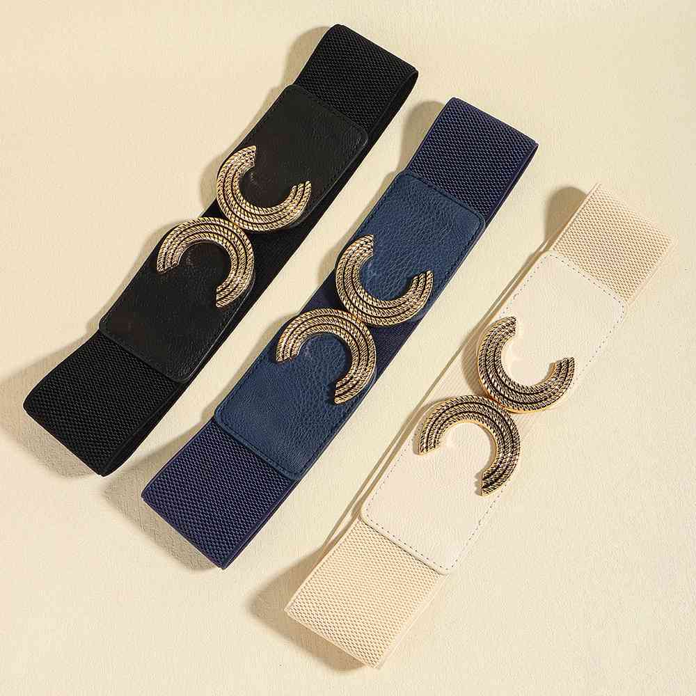 YourBrand Double C Buckle Elastic Belt – Stylish and Versatile Design See size chart under “more details” by The Fashion Celestial